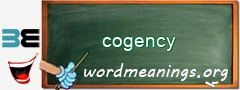 WordMeaning blackboard for cogency